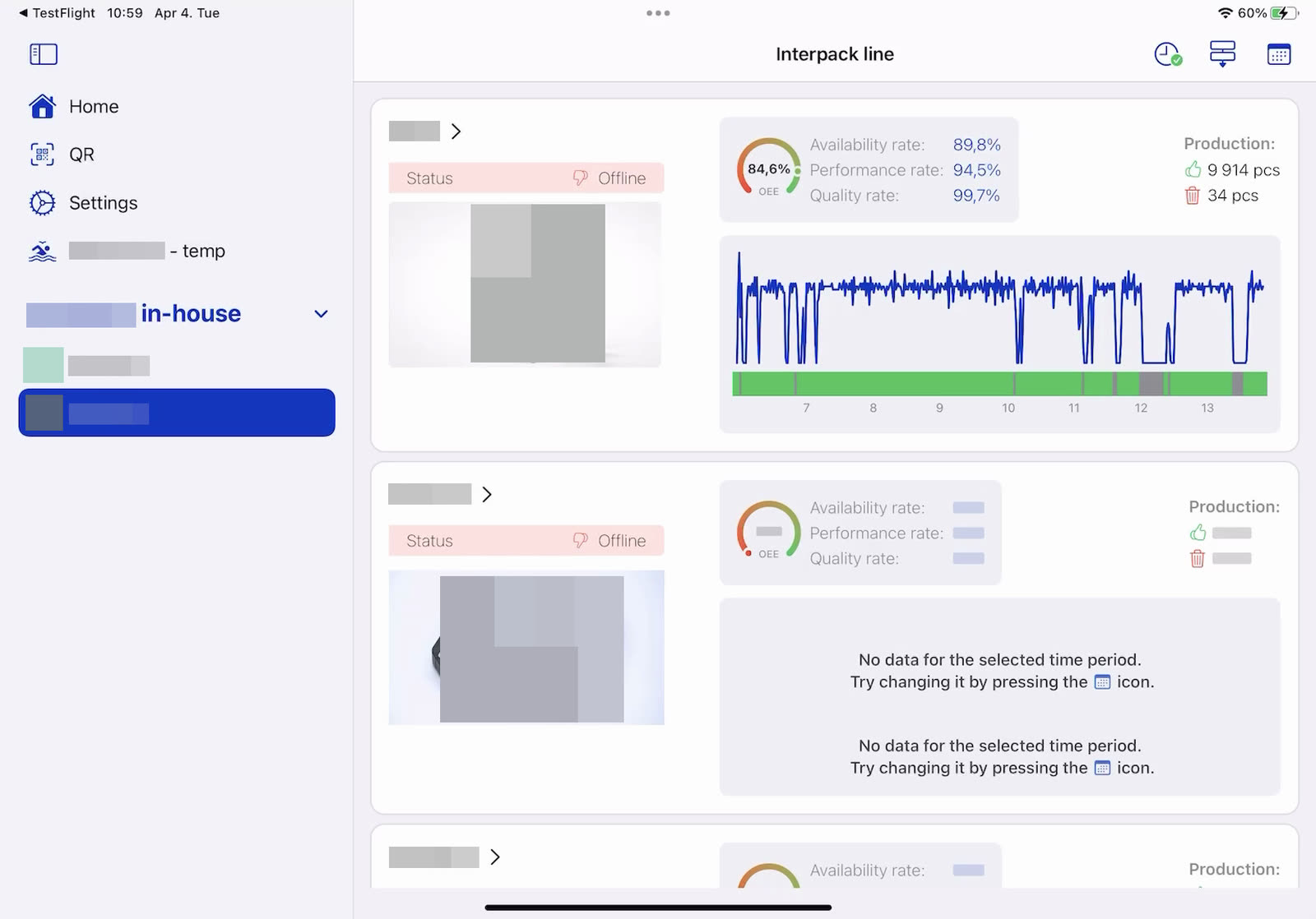 Modern HMI interface placeholder screenshot
